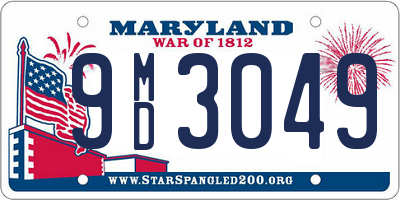 MD license plate 9MD3049