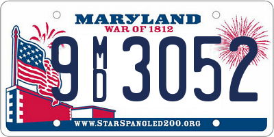 MD license plate 9MD3052