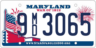 MD license plate 9MD3065