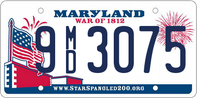 MD license plate 9MD3075