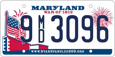 MD license plate 9MD3096