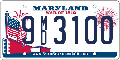 MD license plate 9MD3100