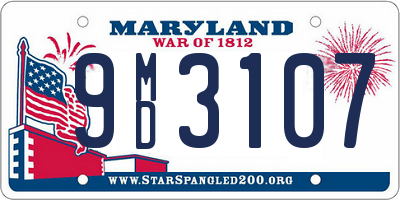 MD license plate 9MD3107