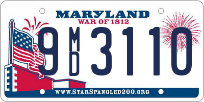 MD license plate 9MD3110