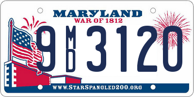 MD license plate 9MD3120