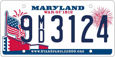 MD license plate 9MD3124