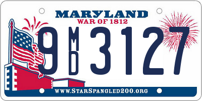 MD license plate 9MD3127