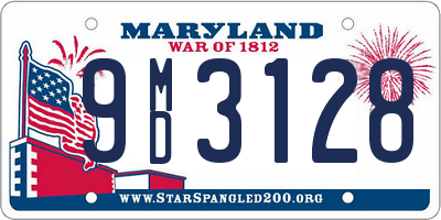 MD license plate 9MD3128