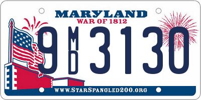 MD license plate 9MD3130