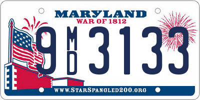 MD license plate 9MD3133