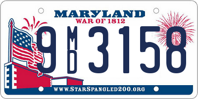 MD license plate 9MD3158