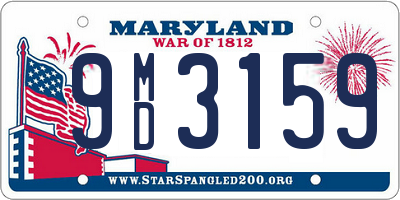 MD license plate 9MD3159