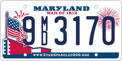 MD license plate 9MD3170