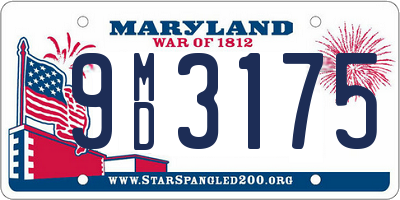 MD license plate 9MD3175