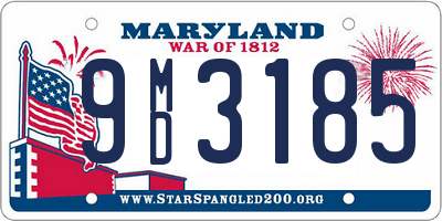 MD license plate 9MD3185