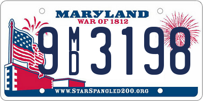 MD license plate 9MD3198