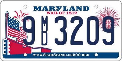 MD license plate 9MD3209
