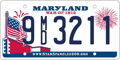 MD license plate 9MD3211