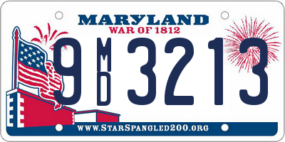 MD license plate 9MD3213