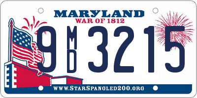 MD license plate 9MD3215