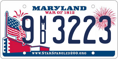 MD license plate 9MD3223