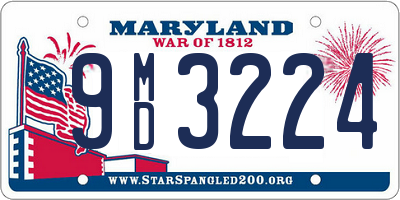 MD license plate 9MD3224