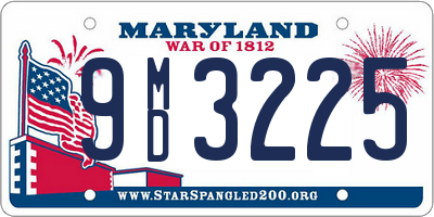MD license plate 9MD3225