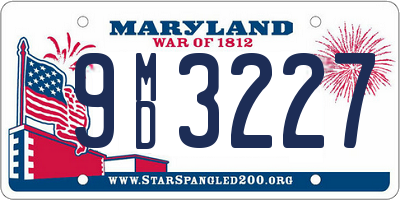 MD license plate 9MD3227