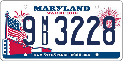 MD license plate 9MD3228