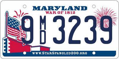 MD license plate 9MD3239