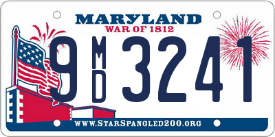 MD license plate 9MD3241