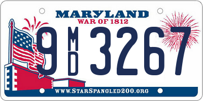 MD license plate 9MD3267