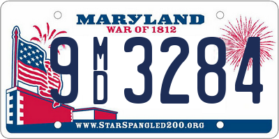 MD license plate 9MD3284