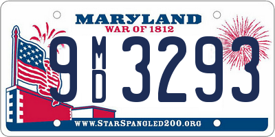 MD license plate 9MD3293