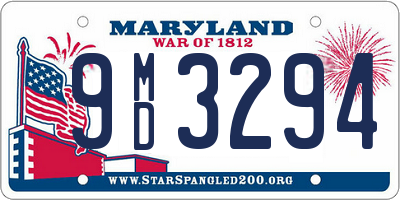 MD license plate 9MD3294