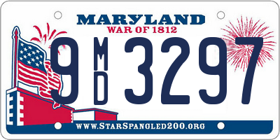 MD license plate 9MD3297