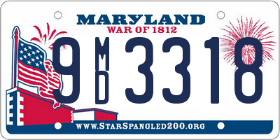 MD license plate 9MD3318