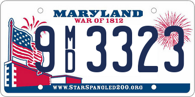 MD license plate 9MD3323