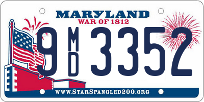 MD license plate 9MD3352