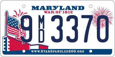 MD license plate 9MD3370