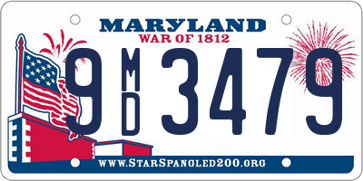 MD license plate 9MD3479