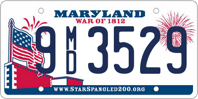 MD license plate 9MD3529