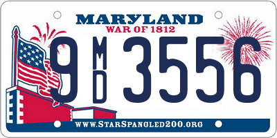 MD license plate 9MD3556