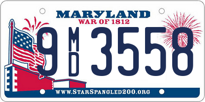 MD license plate 9MD3558