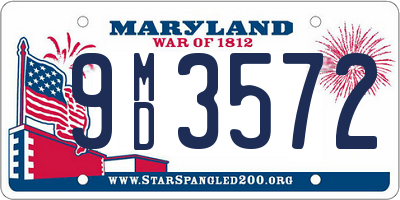 MD license plate 9MD3572