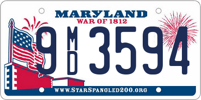 MD license plate 9MD3594