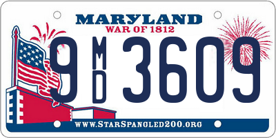 MD license plate 9MD3609