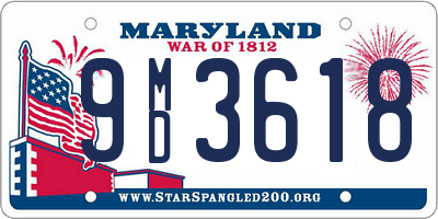 MD license plate 9MD3618