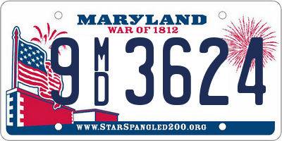 MD license plate 9MD3624