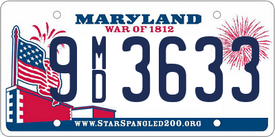 MD license plate 9MD3633